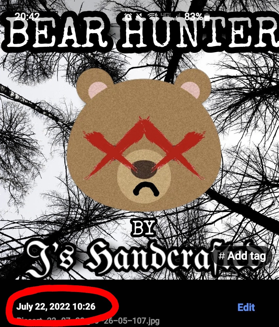 J's Limited Edition "BEAR HUNTER" "(G)OAT SOAP" Bar