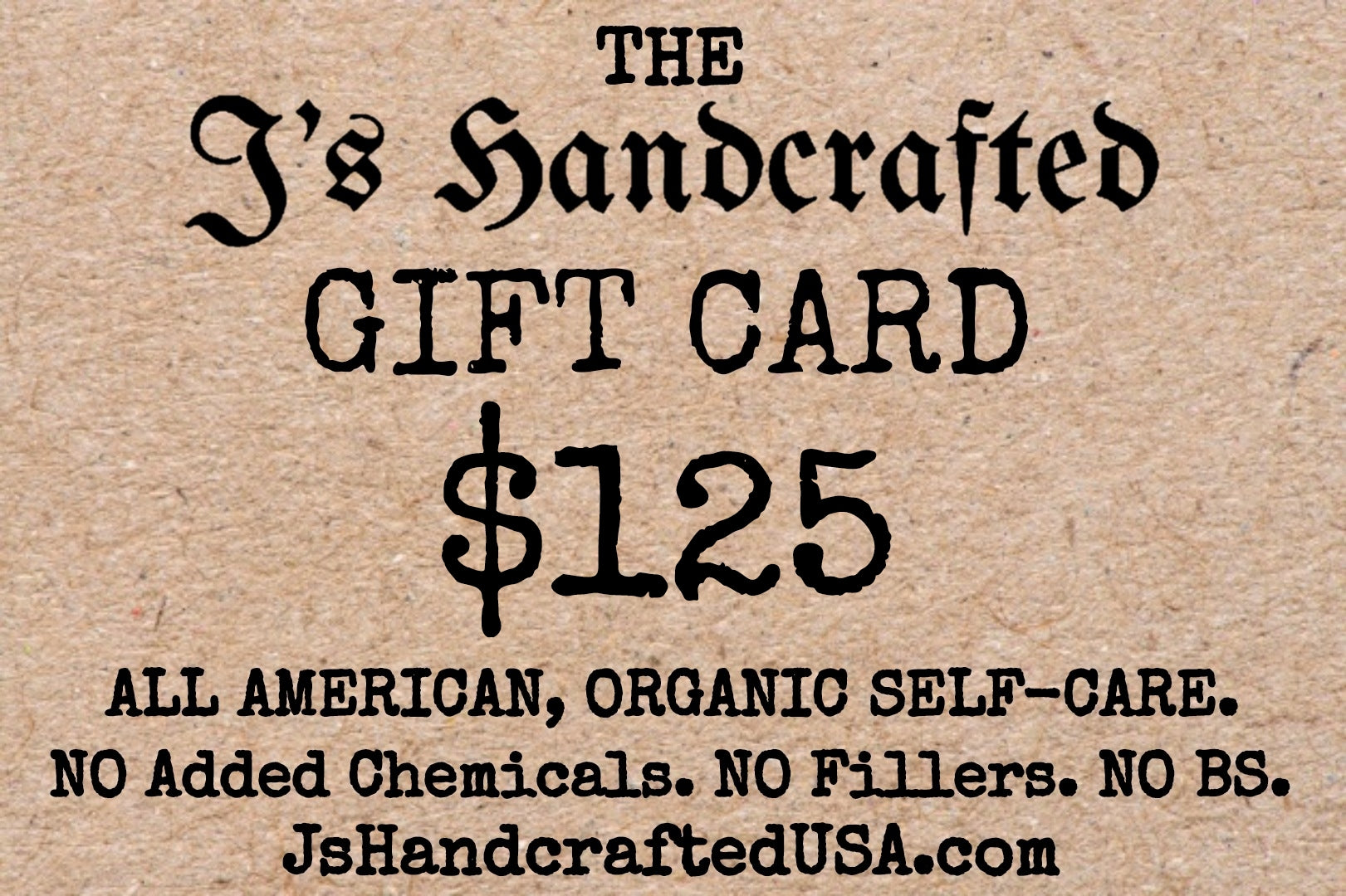 J's Handcrafted Gift Card